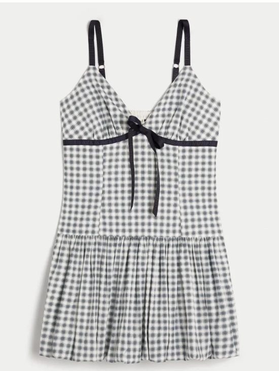 Hollister Dresses & Skirts - Hollister Black and White Gingham Mini Dress